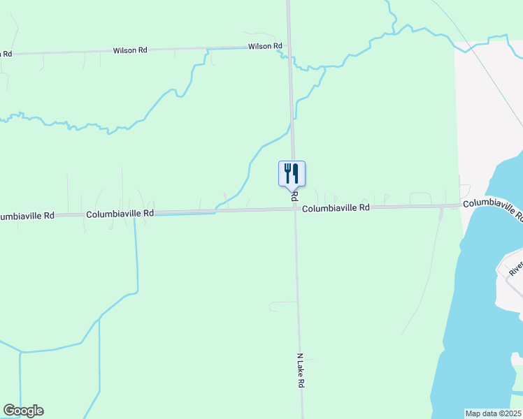 map of restaurants, bars, coffee shops, grocery stores, and more near 5122 Columbiaville Road in Columbiaville