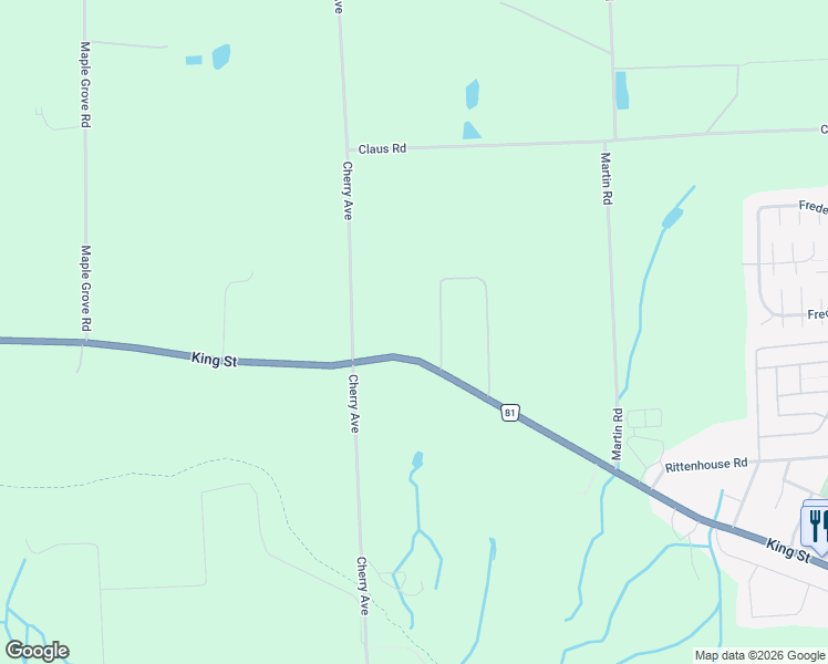 map of restaurants, bars, coffee shops, grocery stores, and more near 3751 King Street in Lincoln