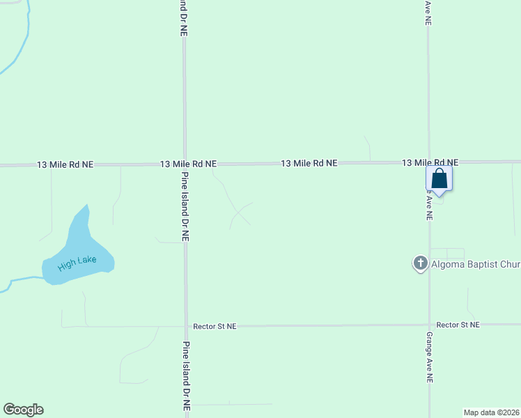 map of restaurants, bars, coffee shops, grocery stores, and more near 10614 Mieras Drive Northeast in Sparta