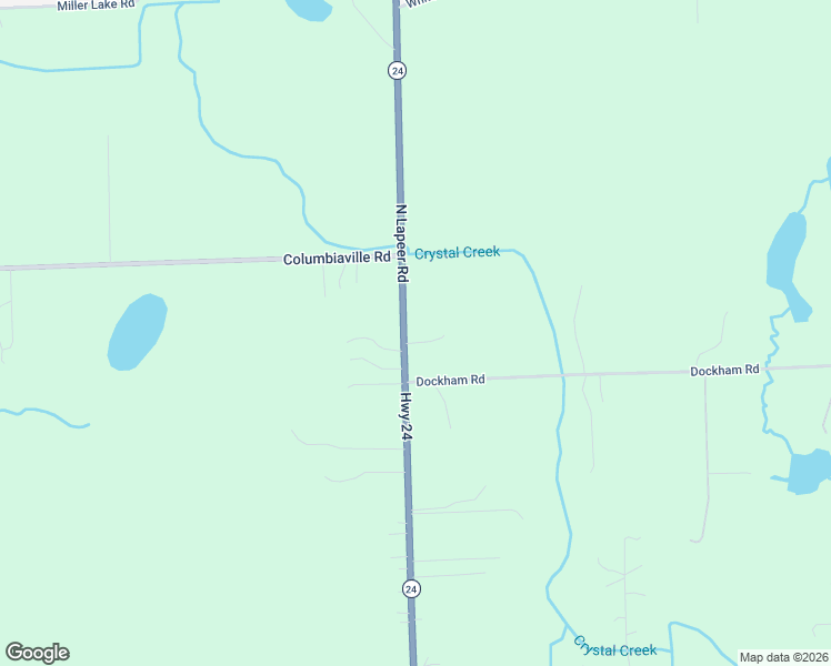 map of restaurants, bars, coffee shops, grocery stores, and more near 5 Dockham Road in Columbiaville