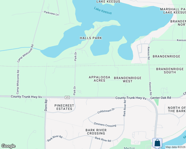 map of restaurants, bars, coffee shops, grocery stores, and more near W288N7783 Appaloosa Lane in Hartland