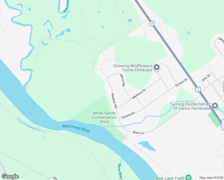 map of restaurants, bars, coffee shops, grocery stores, and more near Nadine Road in Pembroke