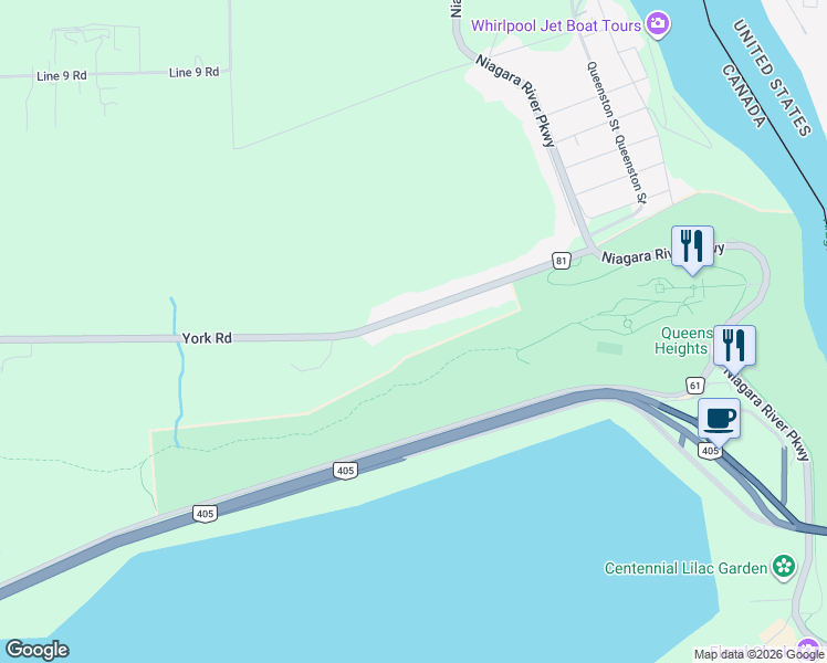 map of restaurants, bars, coffee shops, grocery stores, and more near 2015 Niagara Regional Road 81 in Niagara-on-the-Lake