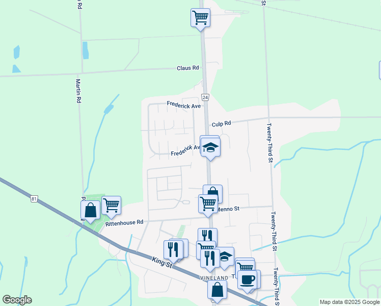 map of restaurants, bars, coffee shops, grocery stores, and more near 3420 Frederick Avenue in Lincoln