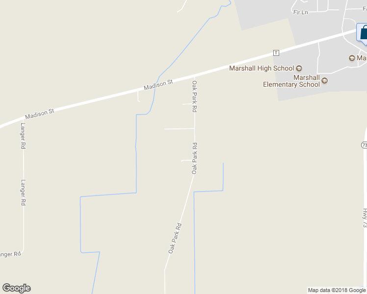 map of restaurants, bars, coffee shops, grocery stores, and more near 5665 Oak Park Road in Marshall