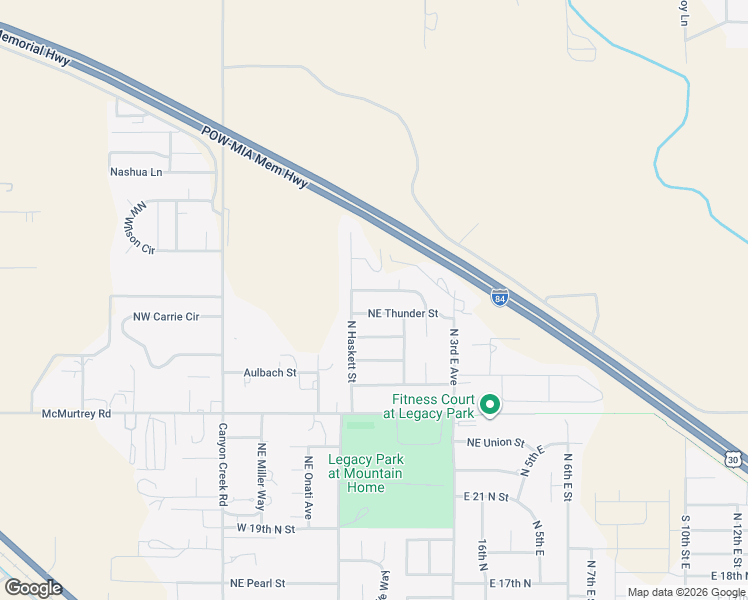 map of restaurants, bars, coffee shops, grocery stores, and more near 149 Lightning Street in Mountain Home