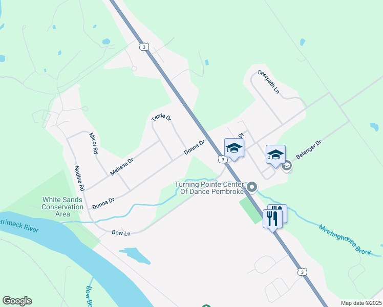 map of restaurants, bars, coffee shops, grocery stores, and more near 7 Donna Drive in Pembroke