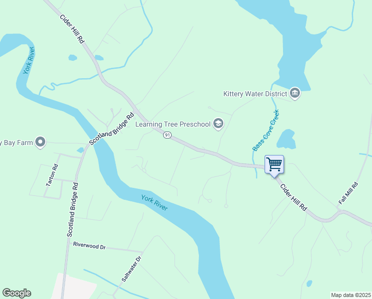 map of restaurants, bars, coffee shops, grocery stores, and more near 184 Cider Hill Road in York