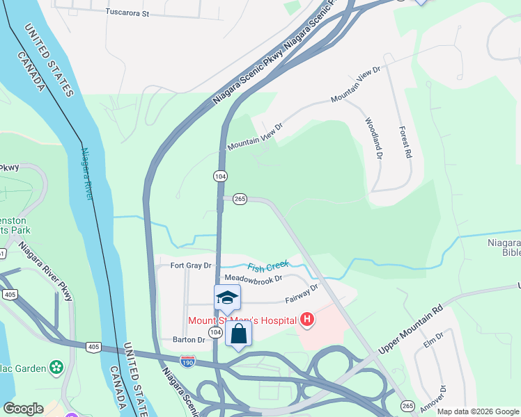 map of restaurants, bars, coffee shops, grocery stores, and more near 5170 Military Road in Lewiston