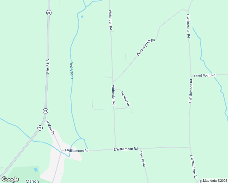 map of restaurants, bars, coffee shops, grocery stores, and more near 4264 Witherden Rd in Marion