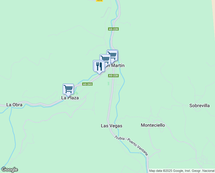 map of restaurants, bars, coffee shops, grocery stores, and more near 3A Plaza España in San Martín
