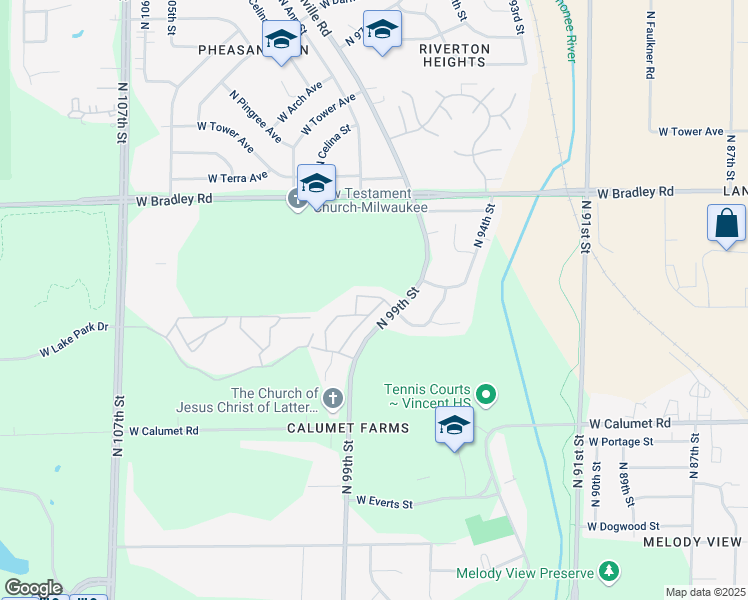 map of restaurants, bars, coffee shops, grocery stores, and more near in Milwaukee