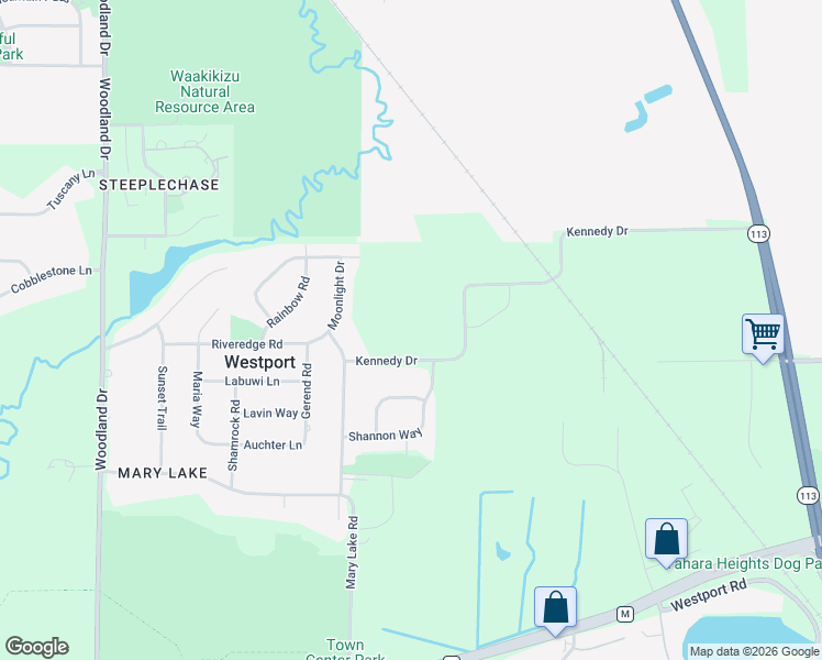 map of restaurants, bars, coffee shops, grocery stores, and more near 5537 Kennedy Drive in Waunakee