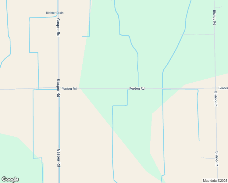 map of restaurants, bars, coffee shops, grocery stores, and more near 6601 Ferden Road in Chesaning