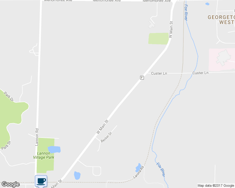 map of restaurants, bars, coffee shops, grocery stores, and more near 19420 West Main Street in Lannon