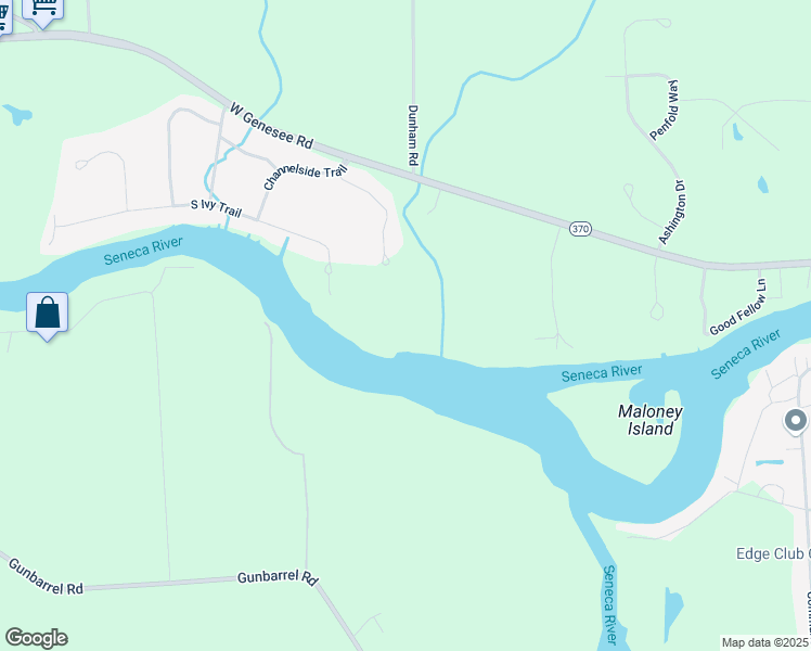 map of restaurants, bars, coffee shops, grocery stores, and more near 1665 Channelside Trail in Baldwinsville