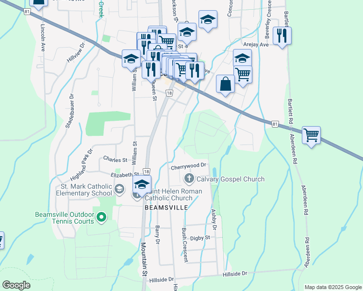 map of restaurants, bars, coffee shops, grocery stores, and more near 4017 Cachet Court in Lincoln