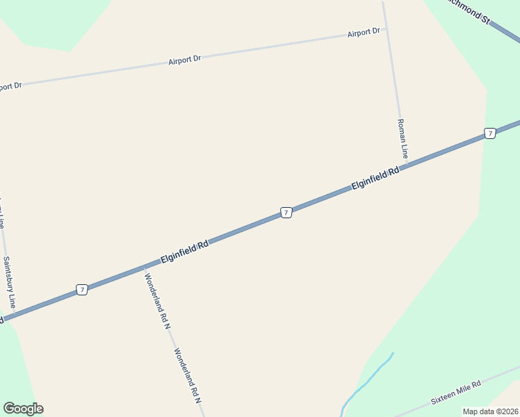 map of restaurants, bars, coffee shops, grocery stores, and more near 13970 Elginfield Road in Lucan