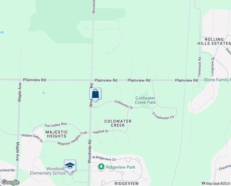 map of restaurants, bars, coffee shops, grocery stores, and more near W232N7945 Nesting Court in Sussex