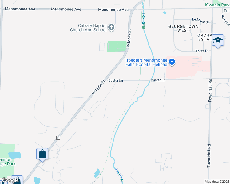 map of restaurants, bars, coffee shops, grocery stores, and more near 19315 West Main Street in Lannon