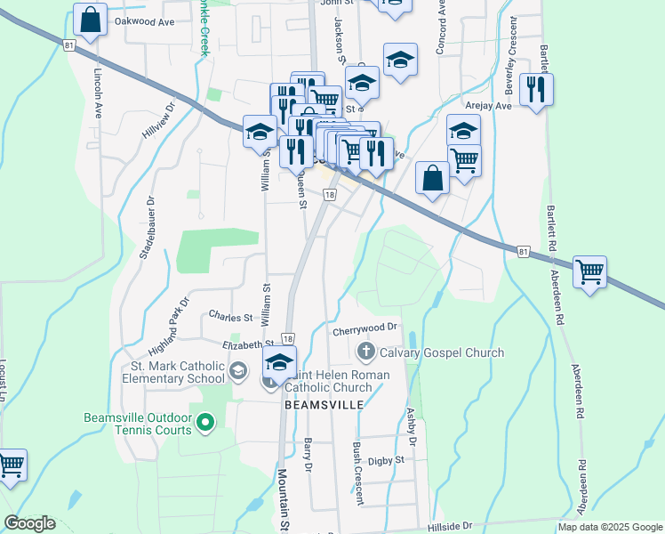 map of restaurants, bars, coffee shops, grocery stores, and more near 4209 Hixon Street in Lincoln