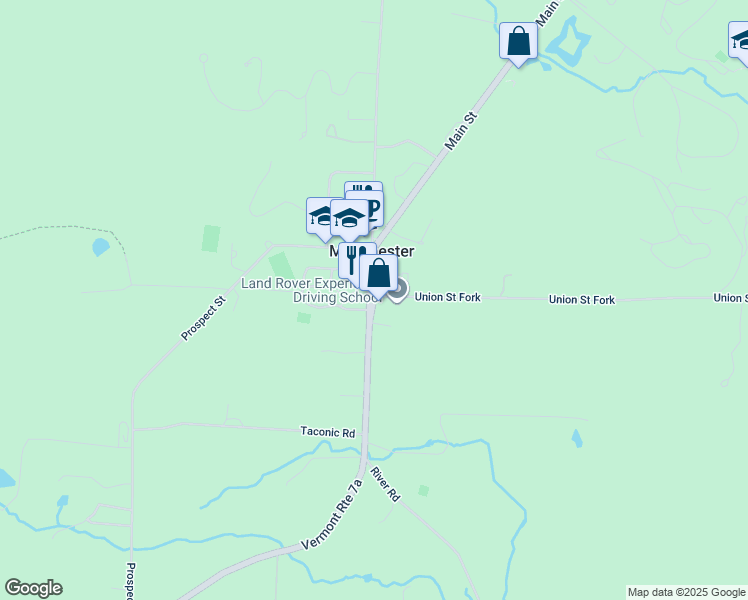 map of restaurants, bars, coffee shops, grocery stores, and more near 79 Nottingham Drive in Manchester