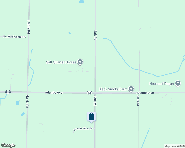 map of restaurants, bars, coffee shops, grocery stores, and more near 1625 Salt Road in Penfield
