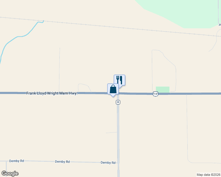 map of restaurants, bars, coffee shops, grocery stores, and more near 7340 U.S. 14 in Arena