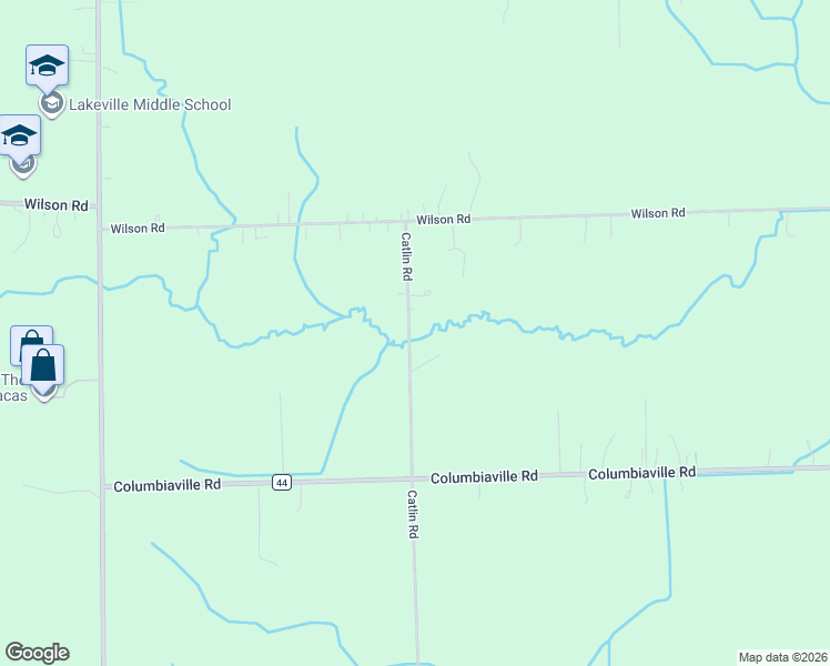 map of restaurants, bars, coffee shops, grocery stores, and more near 4660 Catlin Road in Columbiaville
