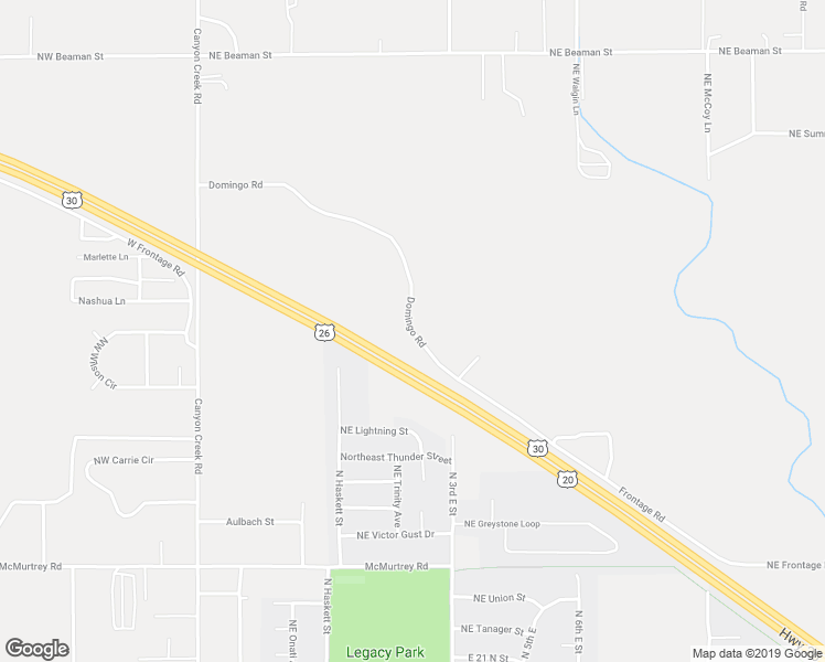 map of restaurants, bars, coffee shops, grocery stores, and more near Domingo Road in Mountain Home