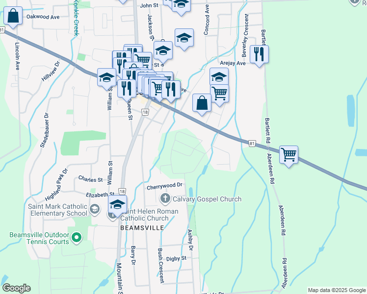 map of restaurants, bars, coffee shops, grocery stores, and more near 4047 Maitland Street in Lincoln