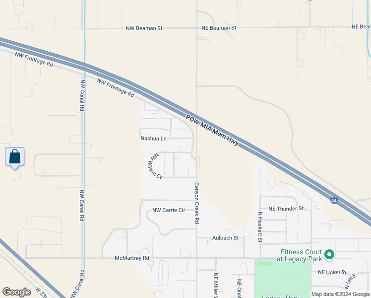 map of restaurants, bars, coffee shops, grocery stores, and more near 325 Northwest Wilson Circle in Mountain Home