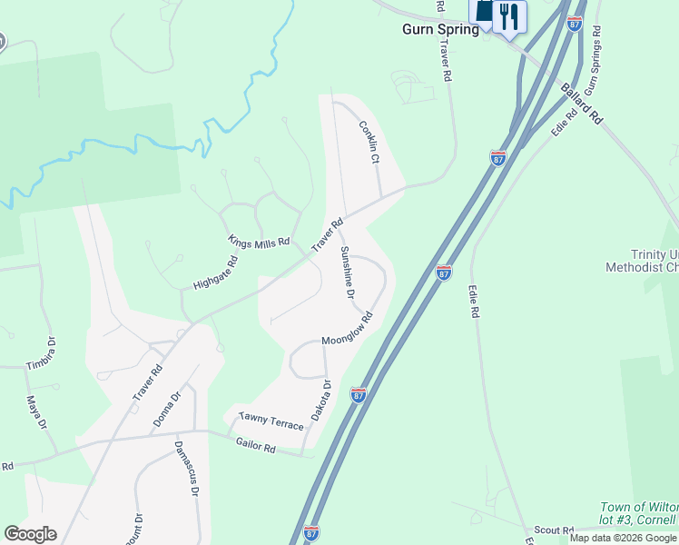 map of restaurants, bars, coffee shops, grocery stores, and more near 6 Sunshine Drive in Gansevoort