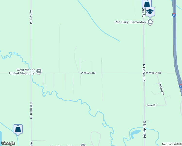 map of restaurants, bars, coffee shops, grocery stores, and more near 5461 West Wilson Road in Clio