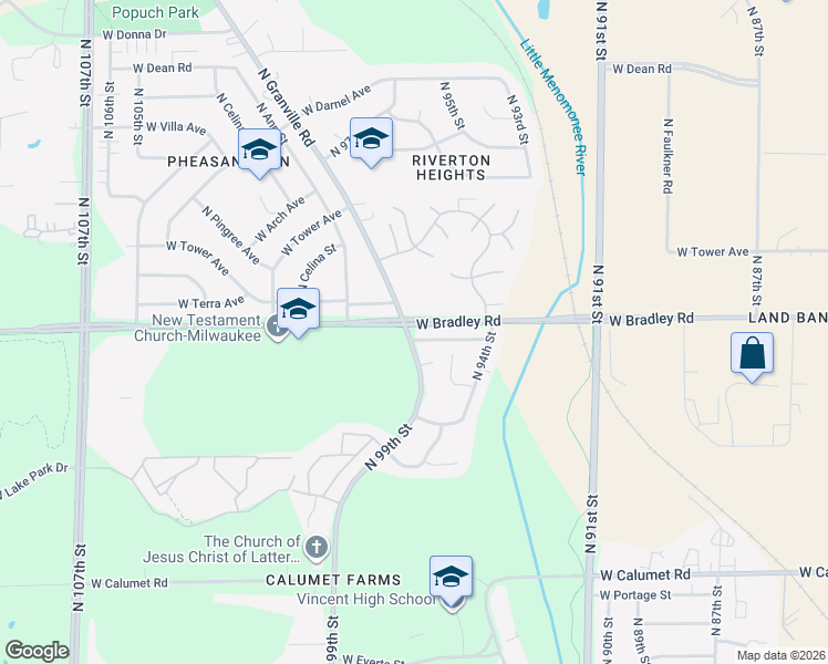 map of restaurants, bars, coffee shops, grocery stores, and more near in Milwaukee