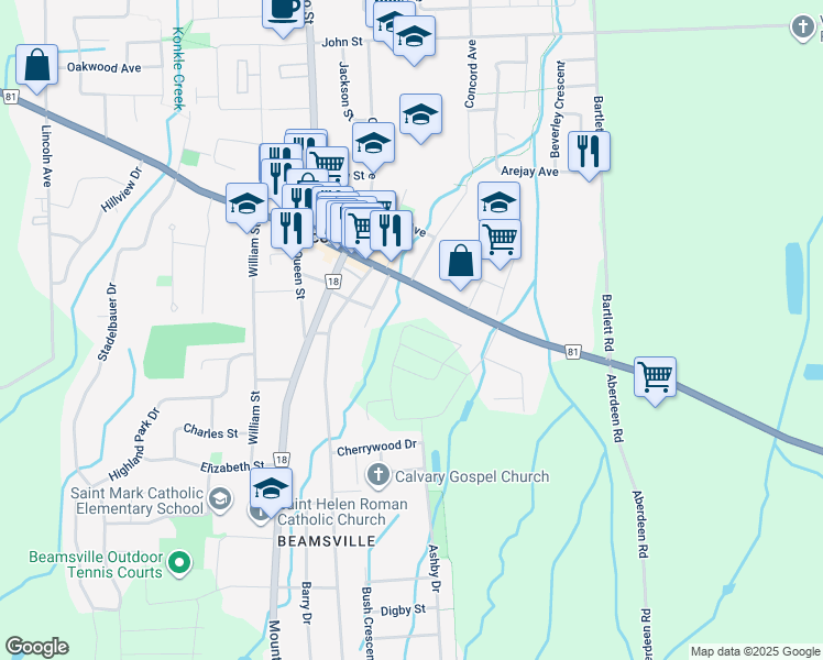 map of restaurants, bars, coffee shops, grocery stores, and more near 4068 Fracchioni Drive in Lincoln