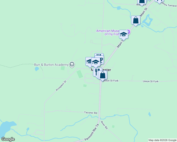 map of restaurants, bars, coffee shops, grocery stores, and more near 20 Franklin Road in Manchester