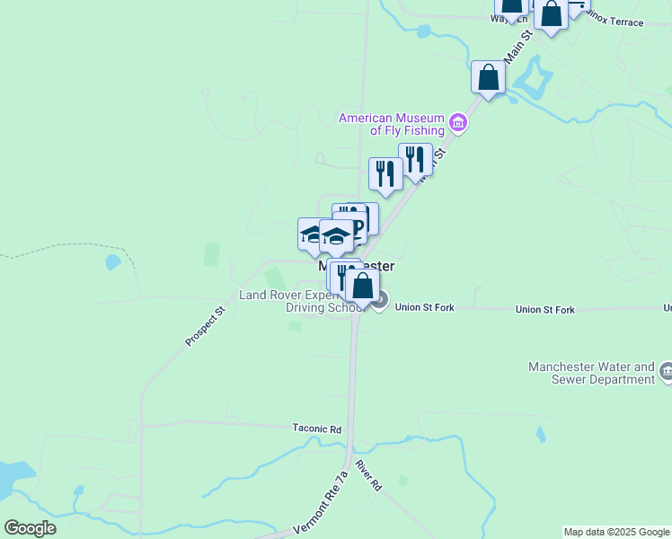 map of restaurants, bars, coffee shops, grocery stores, and more near 300 Seminary Avenue in Manchester