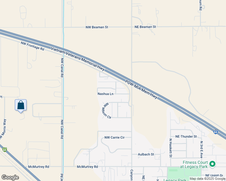 map of restaurants, bars, coffee shops, grocery stores, and more near 37 Northwest Kit Drive in Mountain Home