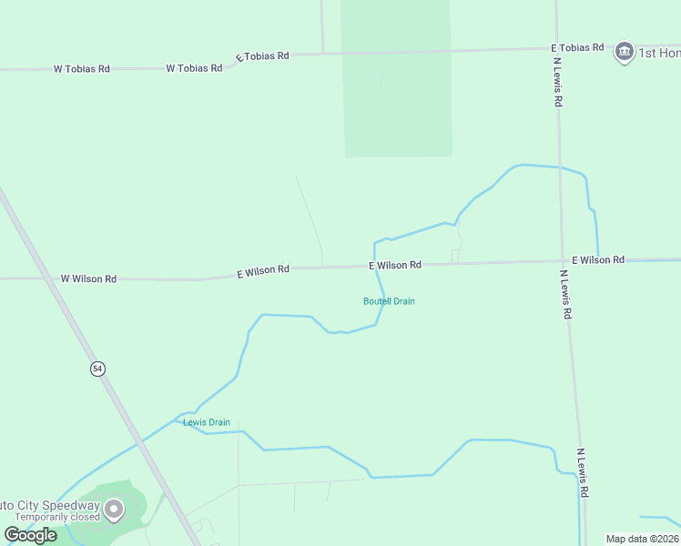 map of restaurants, bars, coffee shops, grocery stores, and more near 1103 East Wilson Road in Clio