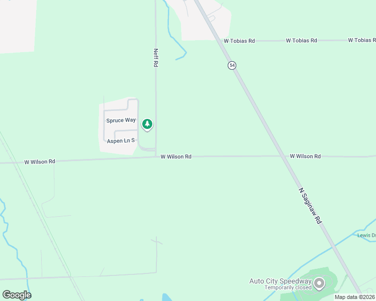 map of restaurants, bars, coffee shops, grocery stores, and more near 1466 West Wilson Road in Clio