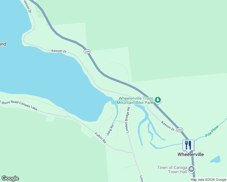 map of restaurants, bars, coffee shops, grocery stores, and more near 222 Kasson Drive in Caroga Lake