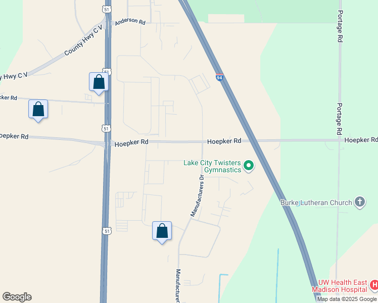 map of restaurants, bars, coffee shops, grocery stores, and more near 3842 John Wall Drive in Madison