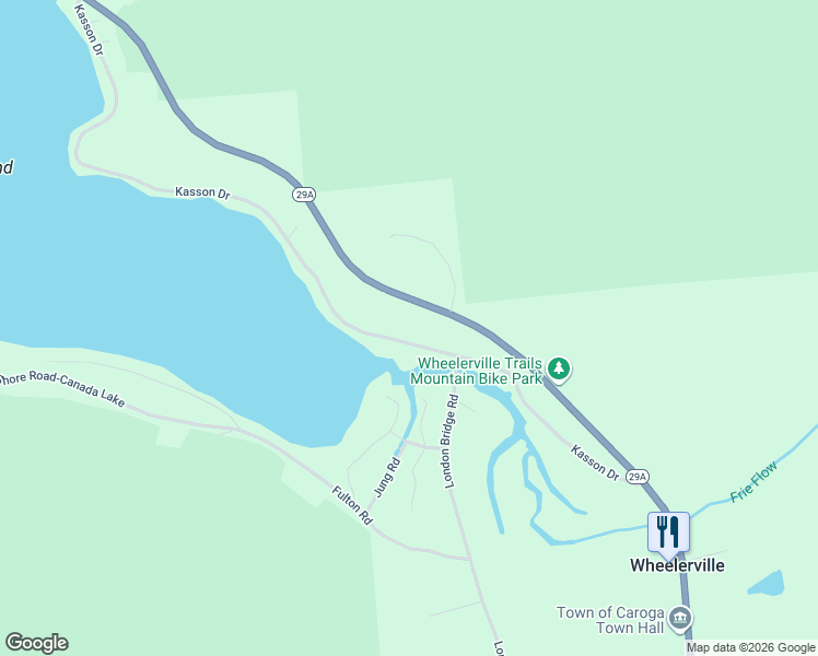 map of restaurants, bars, coffee shops, grocery stores, and more near 222 Kasson Drive in Caroga Lake