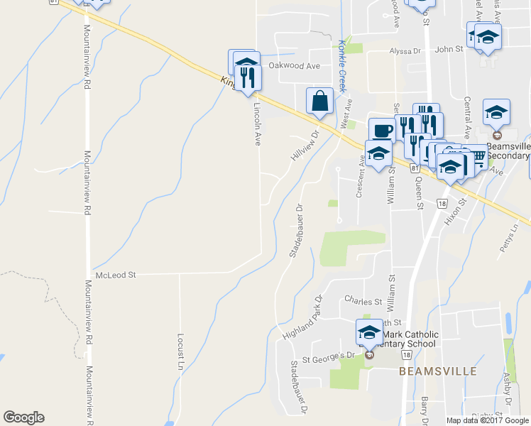 map of restaurants, bars, coffee shops, grocery stores, and more near 4269 Lincoln Avenue in Lincoln