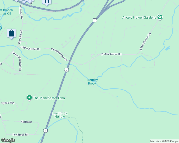 map of restaurants, bars, coffee shops, grocery stores, and more near 680 East Manchester Road in Manchester