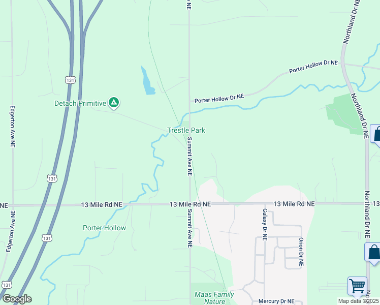 map of restaurants, bars, coffee shops, grocery stores, and more near Summit Avenue Northeast in Rockford