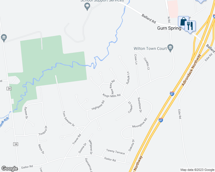 map of restaurants, bars, coffee shops, grocery stores, and more near 7 New Kent Road in Gansevoort