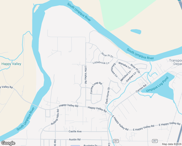 map of restaurants, bars, coffee shops, grocery stores, and more near 471 Little Valley Road in Roseburg