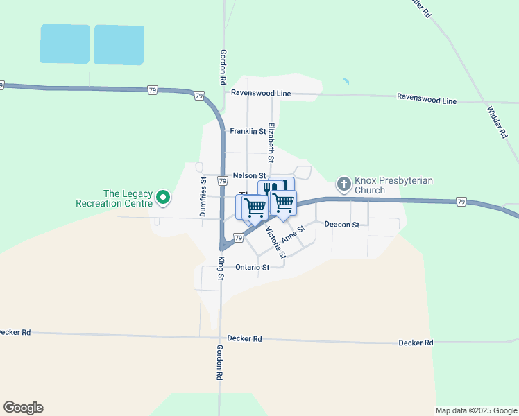map of restaurants, bars, coffee shops, grocery stores, and more near in Thedford